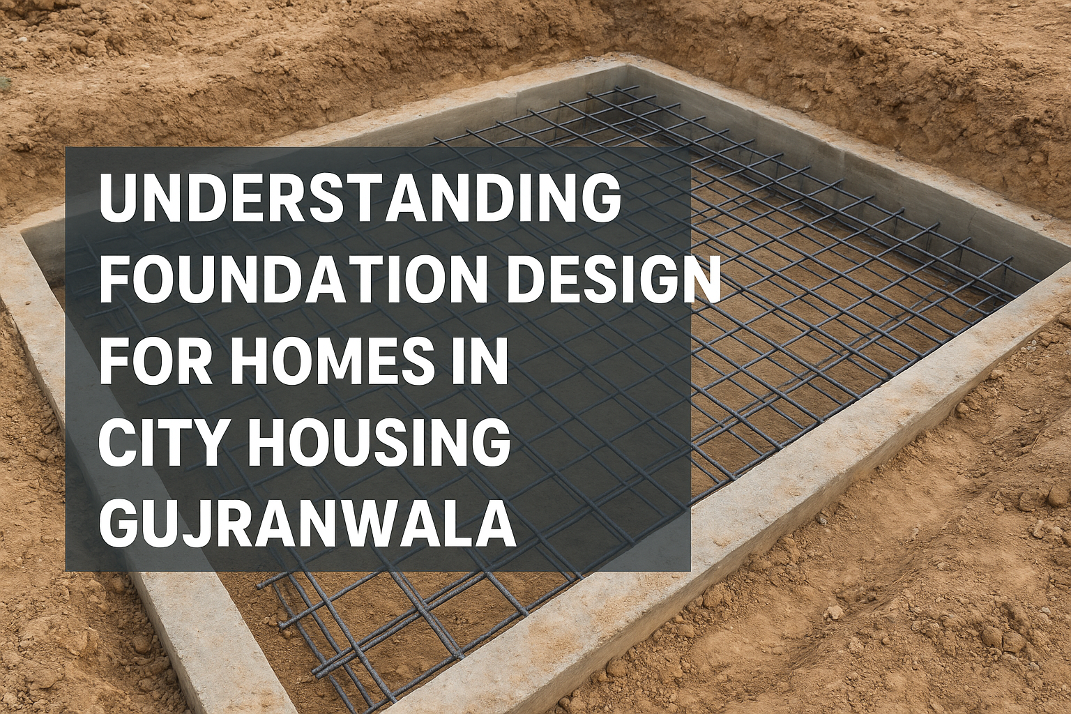 Understanding Foundation Design for Homes in City Housing Gujranwala — Ensuring Long-Term Strength from the Ground Up