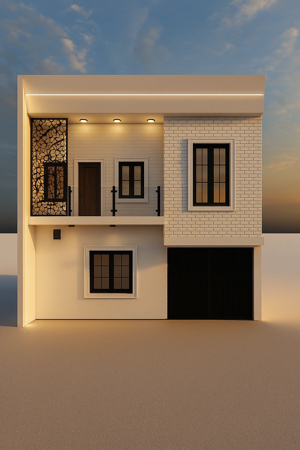 5 Marla House Front Elevation Renovation in Fareed town, Gujranwala | Naqshawala - Image 1